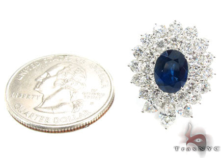 Cornflower Blue Sapphire Diamond Earrings 30469 - Image 5