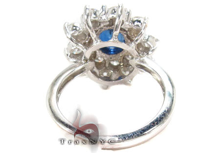 Cornflower Blue Sapphire Diamond Ring 30466 - Image 6