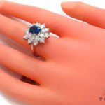 Cornflower Blue Sapphire Diamond Ring 30466 - Image 7