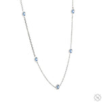 Blue Sapphire Bezel Necklace 70426 - Image 2