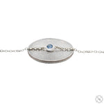 Blue Sapphire Bezel Necklace 70426 - Image 5