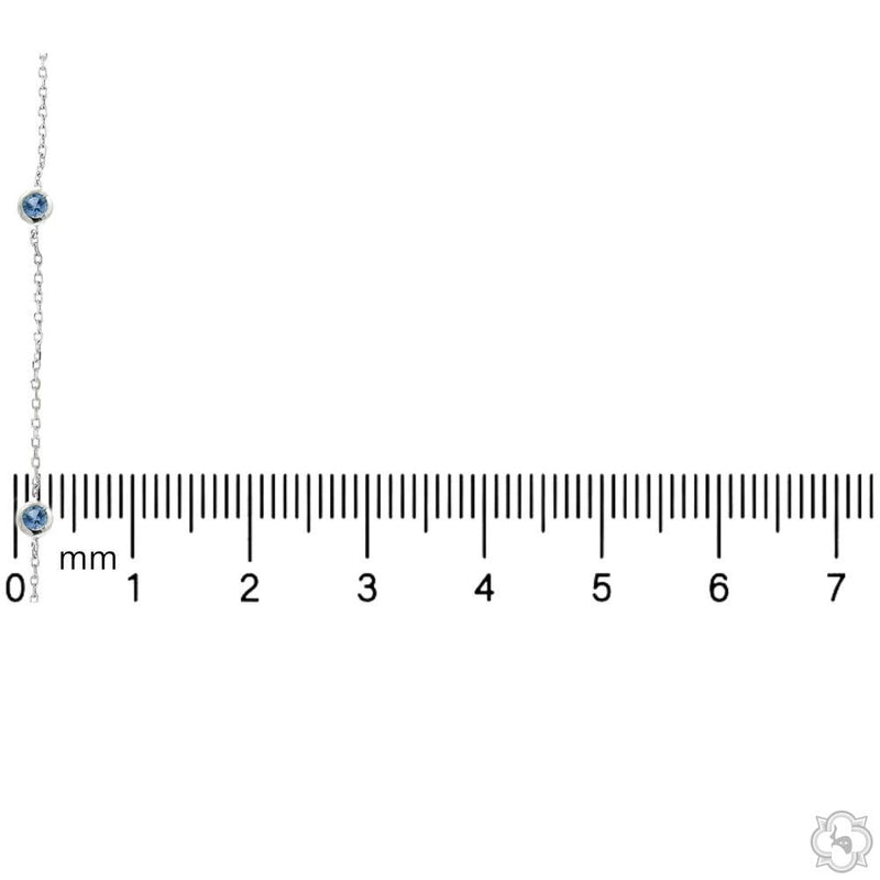 Blue Sapphire Bezel Necklace 70426 - Image 7