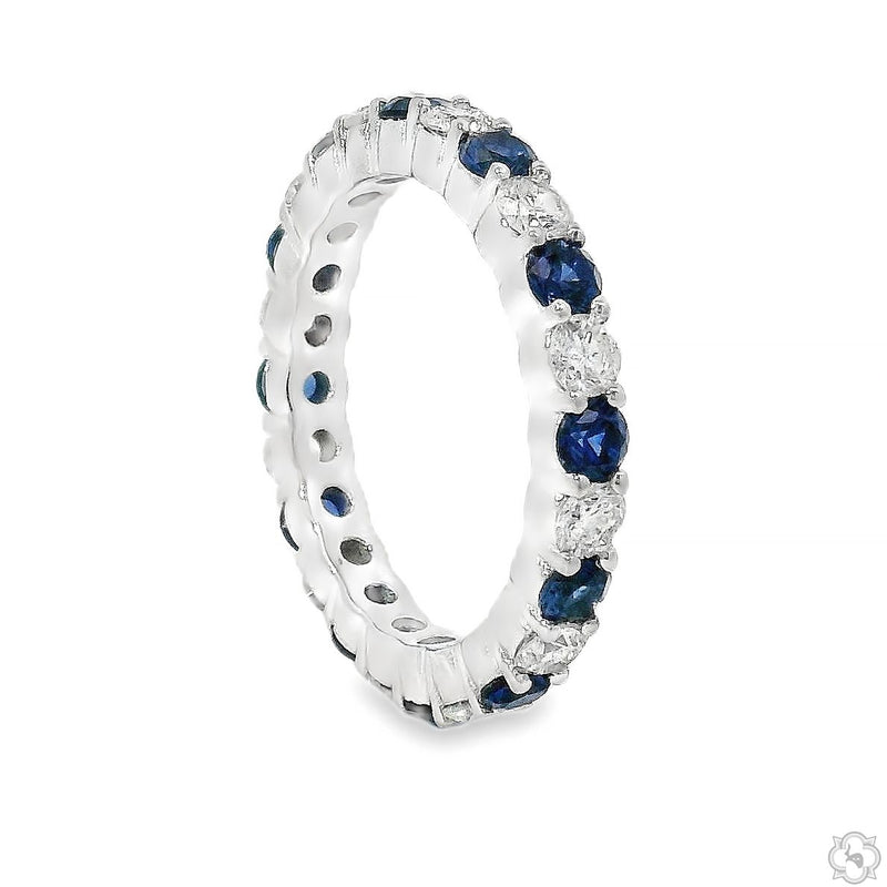 Blue Sapphire Diamond Ring 43118 - Image 2