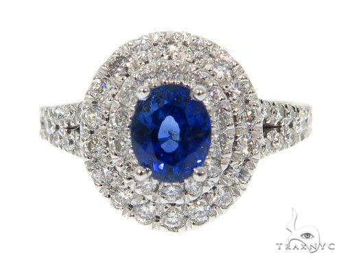 Blue Sapphire Diamond Ring 48989 - Image 2