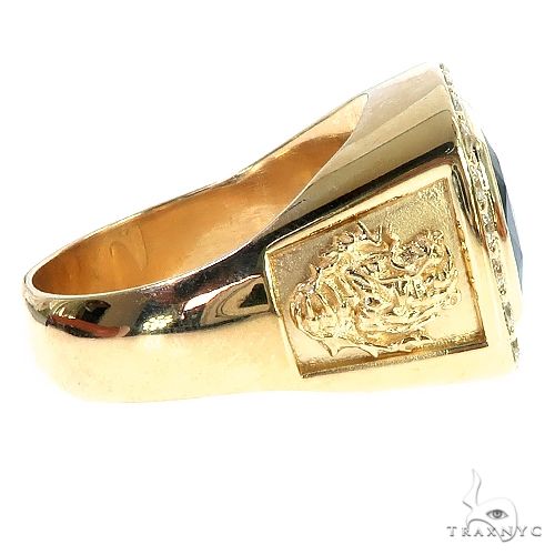 Blue Sapphire Diamond Ring 67207 - Image 3