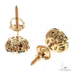 Blue Diamond Flower Earrings 68030 - Image 3