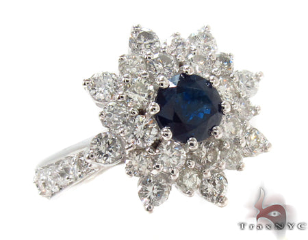 Sapphire & Diamond Bouquet Ring 32017 - Image 1