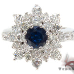Sapphire & Diamond Bouquet Ring 32017 - Image 2