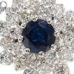 Sapphire & Diamond Bouquet Ring 32017 - Image 3