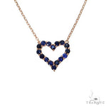 Blue Sapphire Heart Necklace 67490 - Image 1