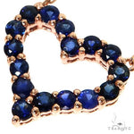 Blue Sapphire Heart Necklace 67490 - Image 3
