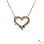 Blue Sapphire Heart Necklace 67490 - Image 4