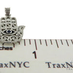 Blue Sapphire Prong Diamond Hamsa Hand Pendant 57223 - Image 6