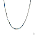 Blue Sapphire and Diamond Gradient Tennis Necklace 70542 - Image 4