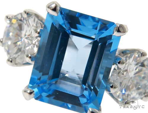 Blue Topaz Statement Ring 45413 - Image 3