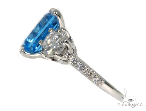 Blue Topaz Statement Ring 45413 - Image 4