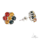 Bolivia Sapphire Flower Earrings 67141 - Image 2