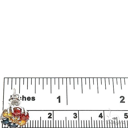 Bolivia Sapphire Flower Earrings 67141 - Image 4