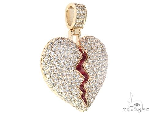 Broken Heart With Red Enamel 65531 - Image 2