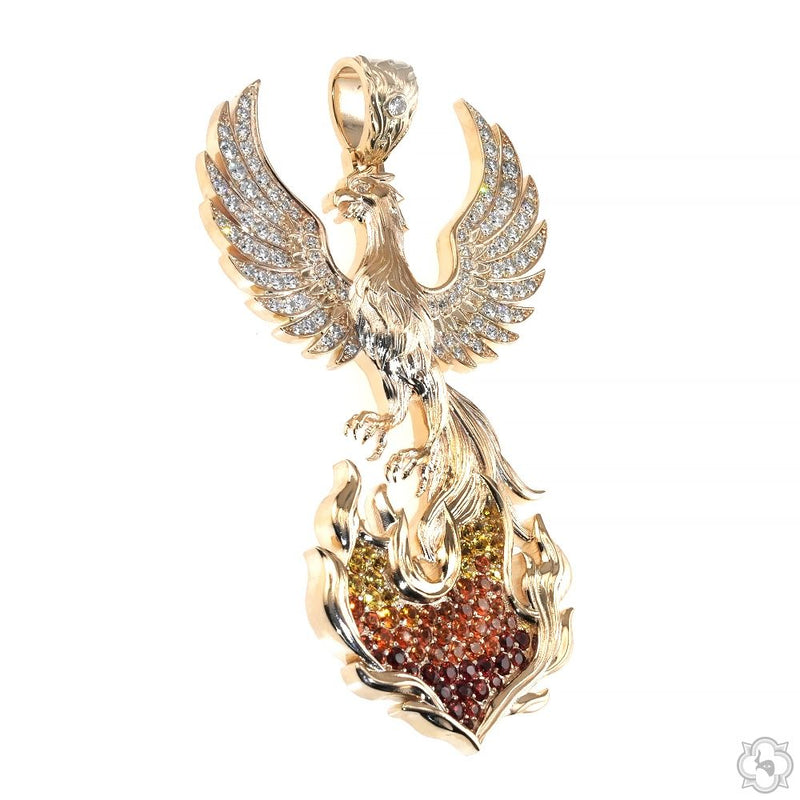 The Phoenix Bird Of Burning Flames Pendant 70535 - Image 2