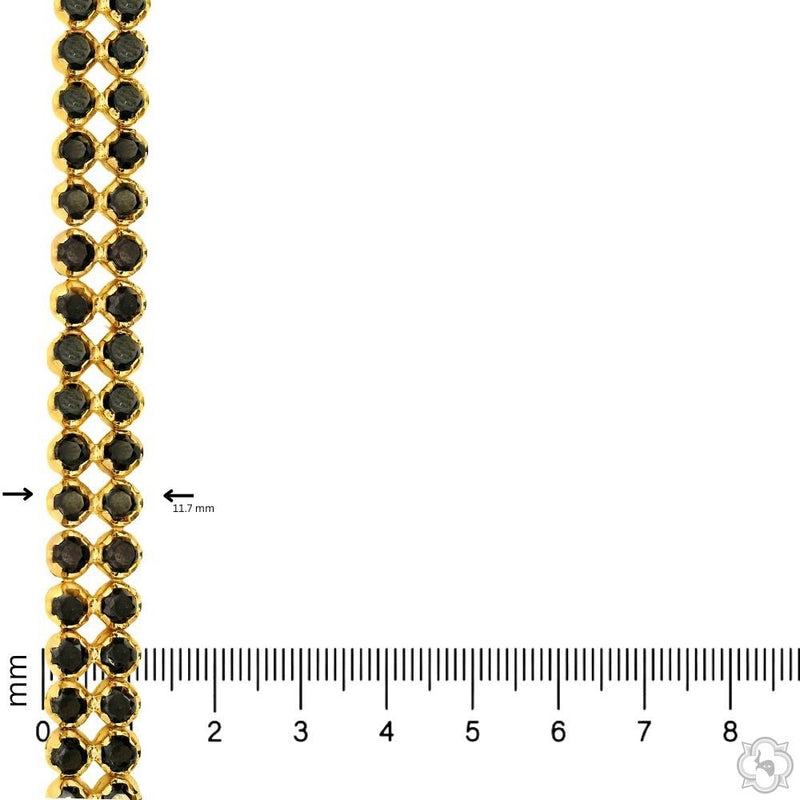 14K Gold Buttercup Black Diamond Bracelet, photo 6 of 8