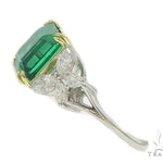 Butterfly Emerald Gemstone Diamond Ring 49351 - Image 3