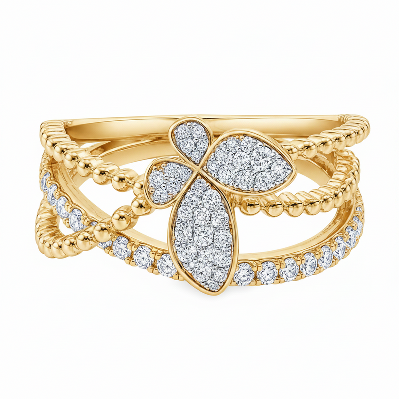 Butterfly Bloom Diamond Ring 71675