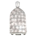 Large silver Cathedral of Light pendant with detailed domes and arch design.