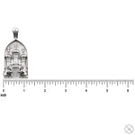 Large silver Cathedral of Light pendant with detailed domes and arch design.