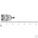 Large silver Cathedral of Light pendant with detailed domes and arch design.