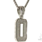 CZ Silver Initial(O) Pendant 24 Inches Franco Chain Set 58483 - Image 2