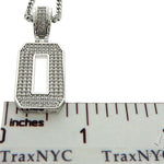 CZ Silver Initial(O) Pendant 24 Inches Franco Chain Set 58483 - Image 6