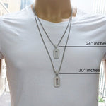 CZ Silver Initial(O) Pendant 24 Inches Franco Chain Set 58483 - Image 7