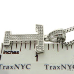 CZ Silver Initial(T) Pendant 24 Inches Franco Chain Set 58488 - Image 5