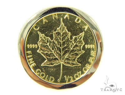 Canadian Leaf Gold Coin Ring 45401 - Image 1