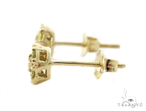 14K Gold Canary Flower Earrings, photo 4 of 6