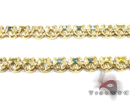 Canary and Blue Diamond Chain 54 Inches 5mm   28458 - Image 3