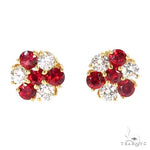 Candy Cane Sapphire Diamond Earrings 66968 - Image 1
