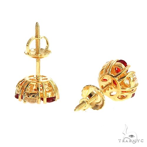 Candy Cane Sapphire Diamond Earrings 66968 - Image 3