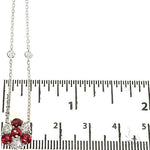 Candy Cane Sapphire Diamond Flower Necklace 67225 - Image 6