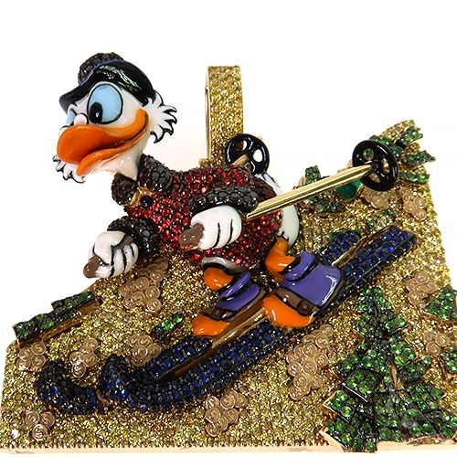 Cartoon Characters Scrooge McDuck Diamond & Sapphire Pendant 68289 - Image 4