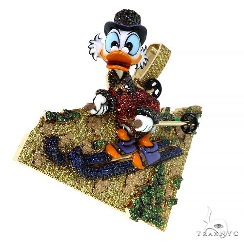Cartoon Characters Scrooge McDuck Diamond & Sapphire Pendant 68289 - Image 5
