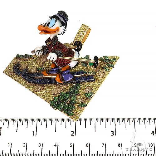 Cartoon Characters Scrooge McDuck Diamond & Sapphire Pendant 68289 - Image 7