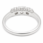 1 carat total weight natural diamond three-stone engagement ring in 14K gold with round brilliant diamonds