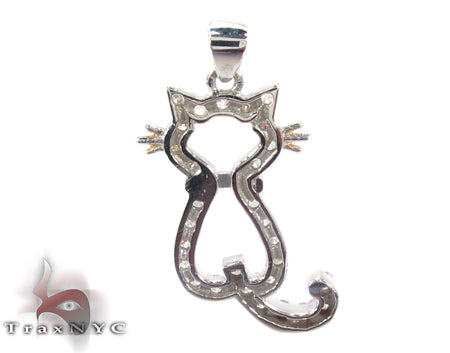 Cat Diamond Pendant 27082 - Image 4