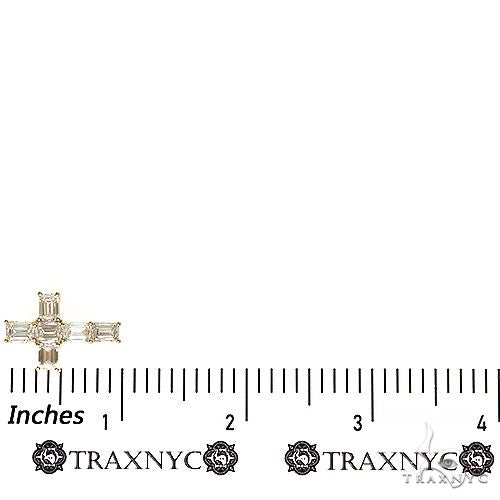 14K Gold Celestial Emerald Cross Pendant with Lab-Grown Diamonds, photo 6 of 7