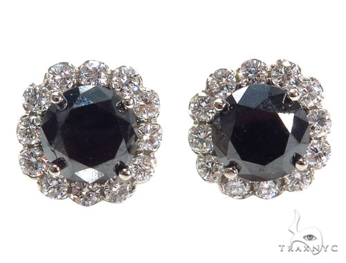 14K Gold Cetus Round Diamond Stud Earrings