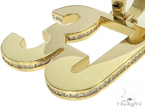 18K Yellow Gold Custom Made 3J Pendant 66061 - Image 4