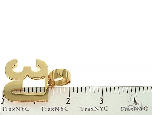 18K Yellow Gold Custom Made 3J Pendant 66061 - Image 7