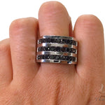 Channel Black Diamond Ring 39925 - Image 7
